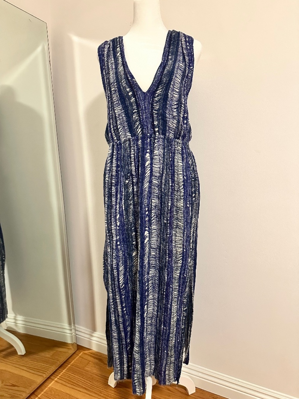 Raquel Allegra Multi Color Lightweight Dress with Slits on Sides